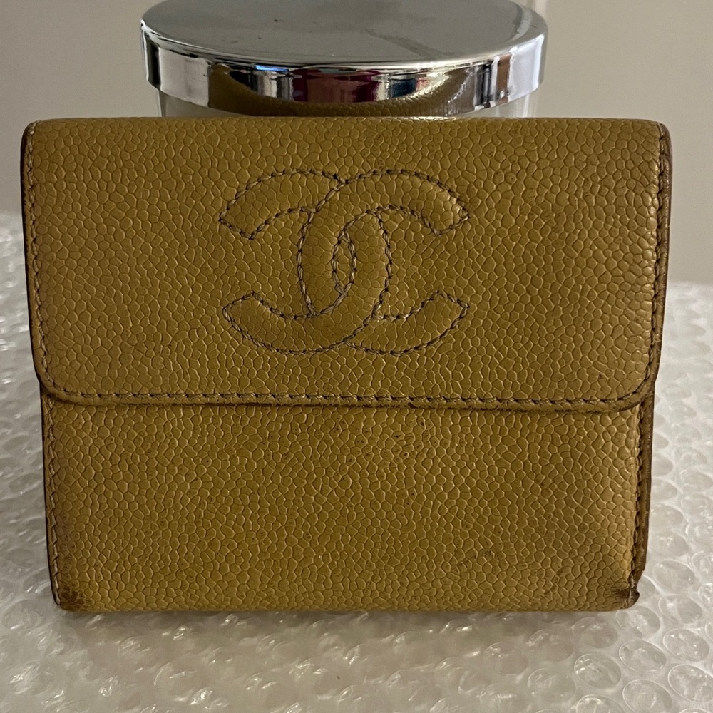 Chanel Caviar Leather Compact CC Wallet